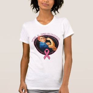 Camiseta Rosie o rebitador eu sou um cancro da mama do