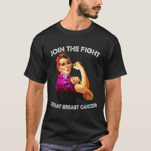 Camiseta Rosie The Riveter Derrotar A Consciência Do Cancer