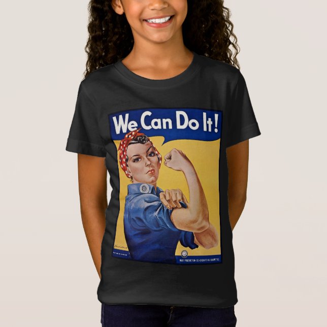 Camiseta Rosie the Riveter: Forte Empoderamento feminino (Frente)