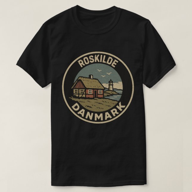 Camiseta Roskilde, Dinamarca Danmark  (Frente do Design)