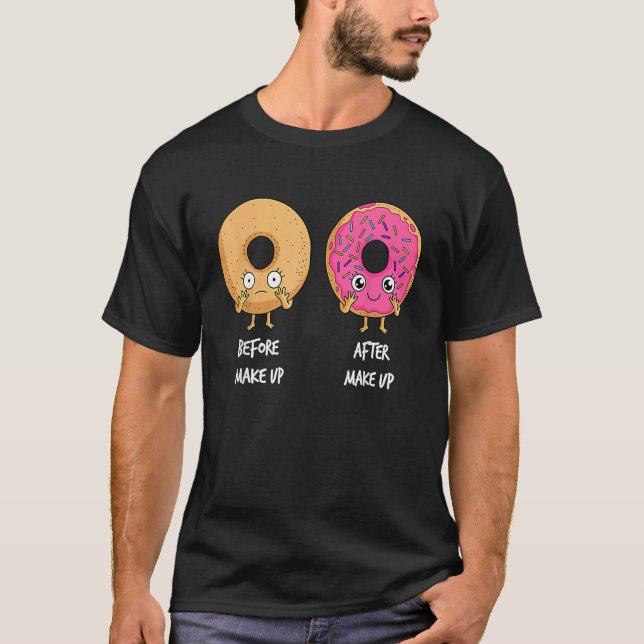 Camiseta Rosquinha Antes Do Makeup Sarcastic Doughnut Rápid (Frente)