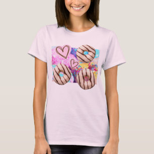Camiseta Rosquinha Arco-Íris Doce, Colorida E Divertida, Ca
