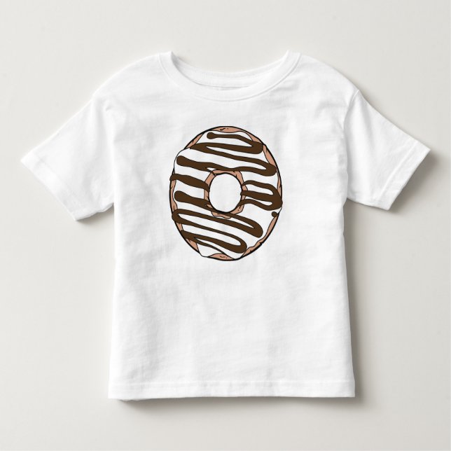 Camiseta Rosquinha branca, avelã, chocolate, gelo, Glacé (Frente)