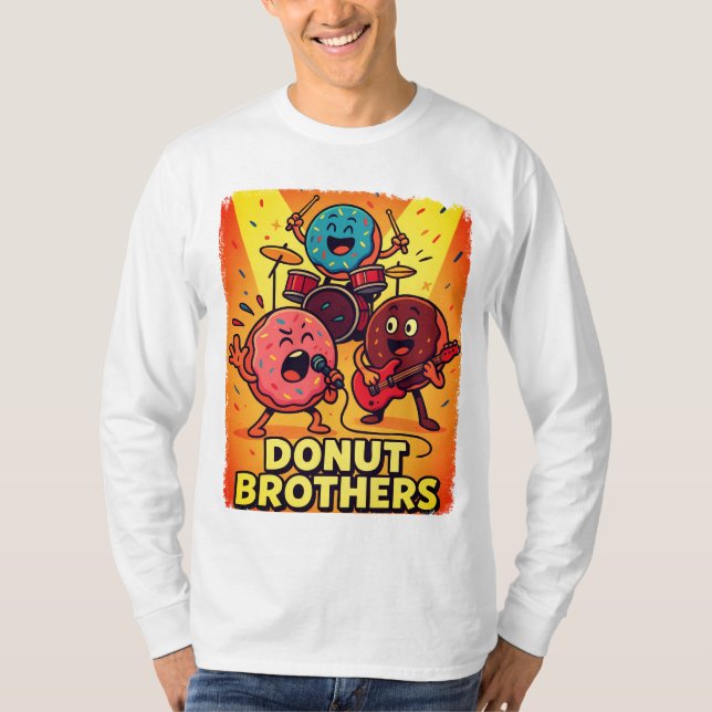 Camiseta Rosquinha Brothers Rock Banda (Frente)