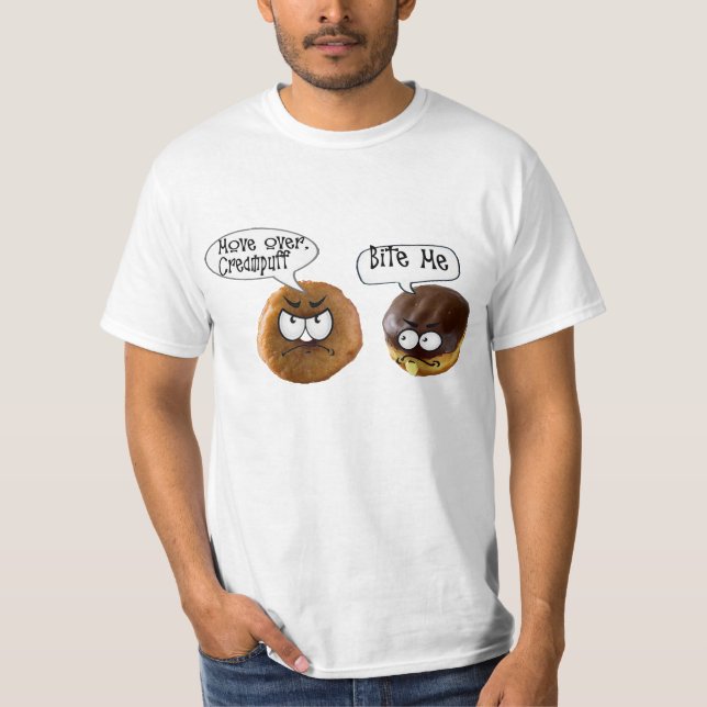 Camiseta rosquinha conversa fiada bolo de creme doce donut  (Frente)