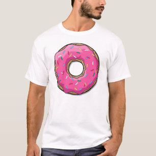 Camiseta Rosquinha Cor-de-Rosa Com Préguas