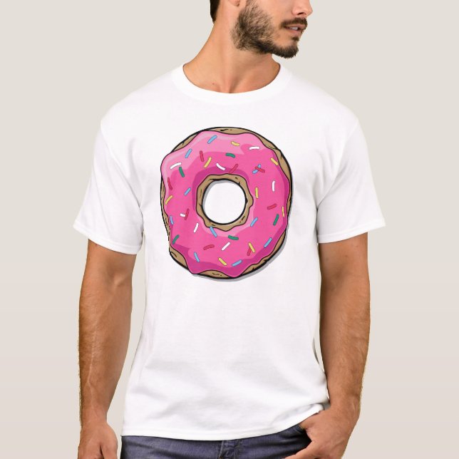 Camiseta Rosquinha Cor-de-Rosa Com Préguas (Frente)