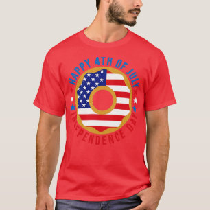 Camiseta Rosquinha de Bandeira Americana Feliz 4 de julho I