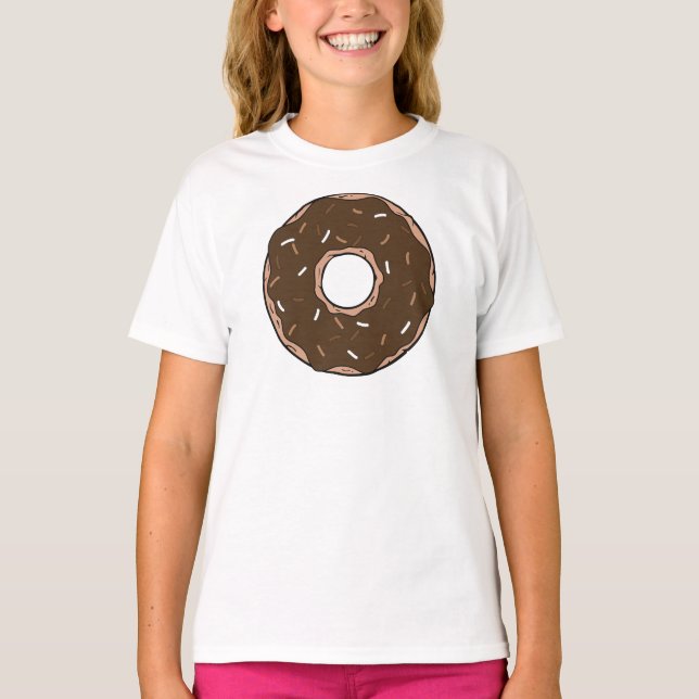 Camiseta Rosquinha de chocolate, Rosquinha, Icagem, Vidro,  (Frente)
