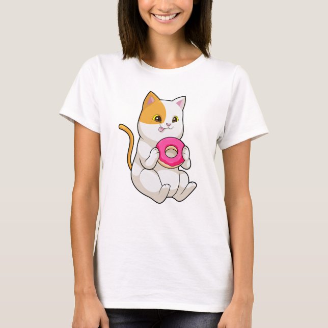 Camiseta Rosquinha de comida de gato (Frente)