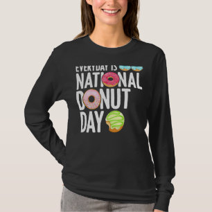 Camiseta Rosquinha de Comida do Dia Nacional de Dobra de Do