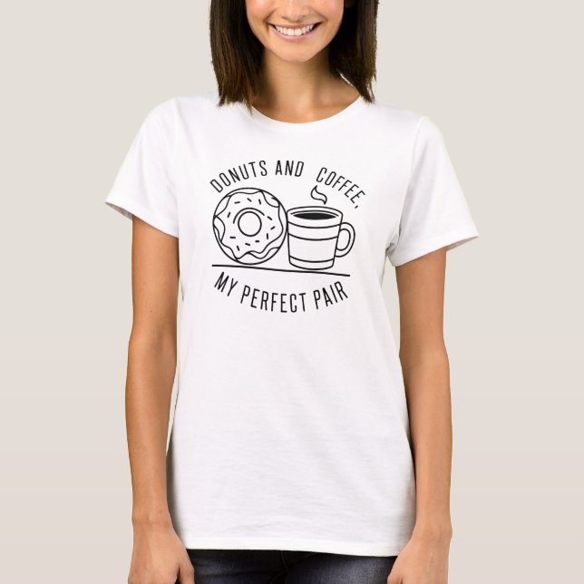 Camiseta Rosquinha de Design de Coffee (Frente)