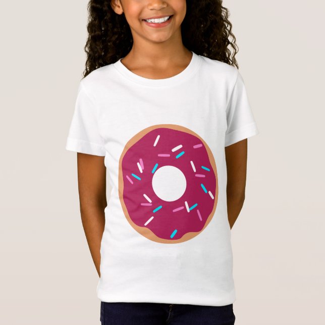 Camiseta Rosquinha de framboesa rosa (Frente)
