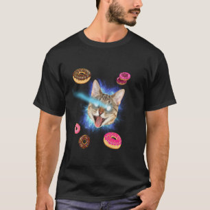 Camiseta Rosquinha De Gato Bonito No Espaço Menina-Gatinho