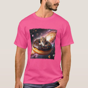 Camiseta Rosquinha De Gato Espacial Engraçada Rosquinha Doc