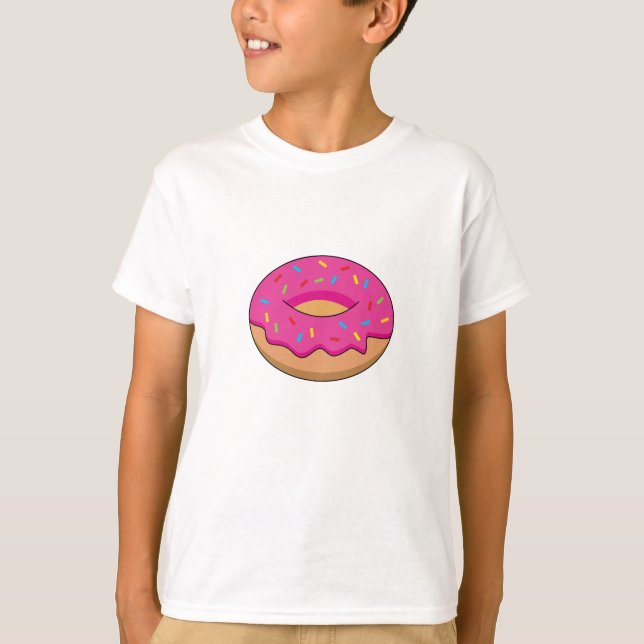 Camiseta Rosquinha de Morango com Cartoon de Sprinkles (Frente)