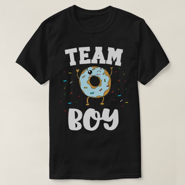 Camiseta Rosquinha do Team Boy Gênero Revela Festa Engraçad (Frente do Design)