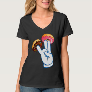 Camiseta Rosquinha Dois, Homens Rosa Choques Mulheres