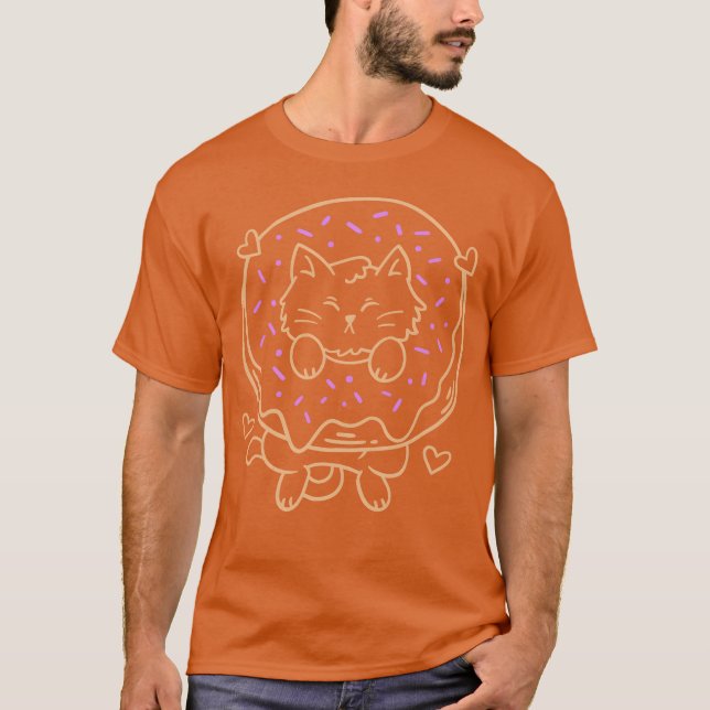 Camiseta Rosquinha e Gato engraçado (Frente)