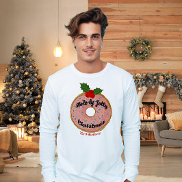 Camiseta Rosquinha Engraçada Natal Wreath Personalize