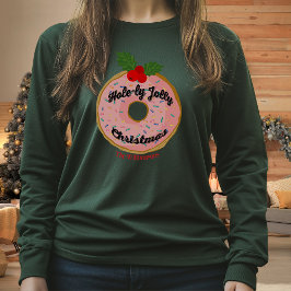 Camiseta Rosquinha Engraçada Natal Wreath Personalize