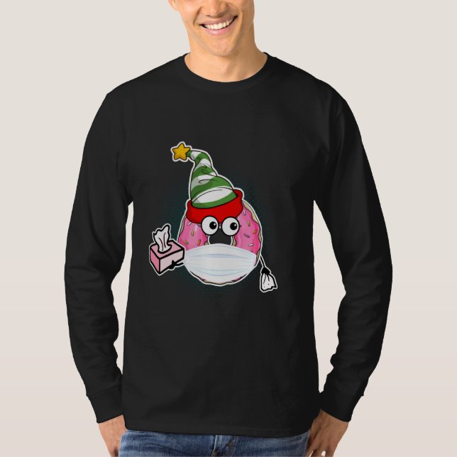 Camiseta Rosquinha Face Máscara de Natal (Frente)