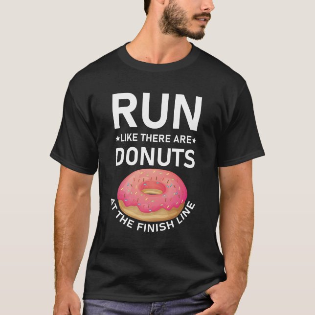 Camiseta Rosquinha Finish Line Marathon Funny Runner (Frente)