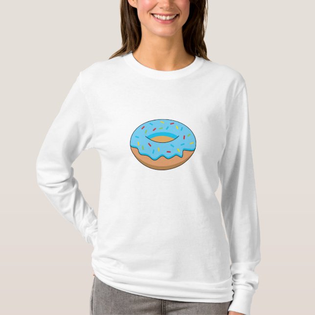 Camiseta Rosquinha Fosco Azul com Cartoon Sprinkles (Frente)