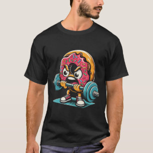 Camiseta Rosquinha Levantando Pesos Diversão Academia Trein