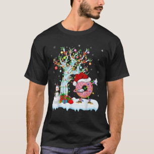 Camiseta Rosquinha Luz Árvore Xmas Funny Dabbing Rosquinha