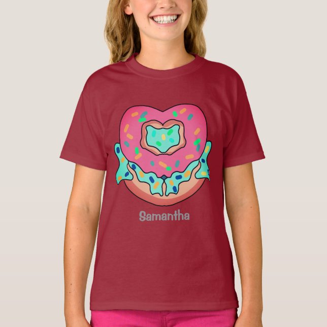 Camiseta Rosquinha Mínima de Coração Cuta | Amor (Frente)