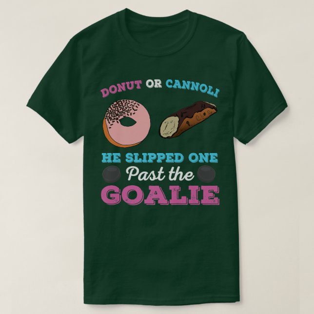 Camiseta Rosquinha ou Cannoli Sexo Engraçado Revela Gravide (Frente do Design)