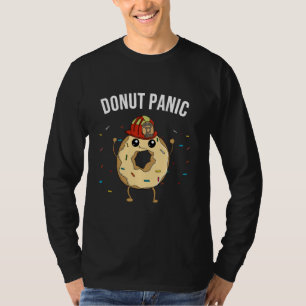 Camiseta Rosquinha Pânico Engraçado Bombeiro Suportando Pon