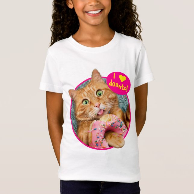 Camiseta Rosquinha para alimentação de gatos (Frente)