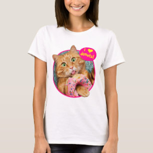 Camiseta Rosquinha para alimentação de gatos