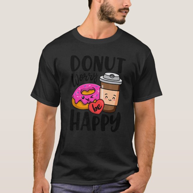 Camiseta Rosquinha Preocupada com garotas felizes Mulheres  (Frente)