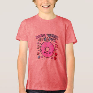 Camiseta Rosquinha Preocupada por ser feliz - Rosquinha Kaw
