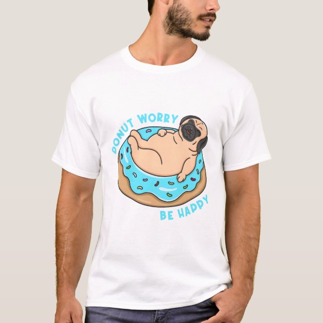 Camiseta Rosquinha Preocupada Seja Feliz (Frente)