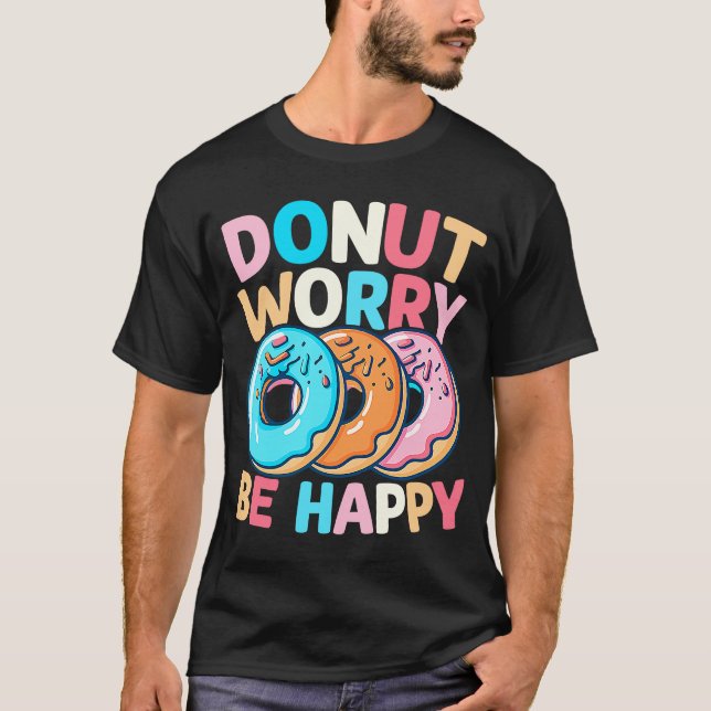 Camiseta Rosquinha Preocupada Seja Feliz (Frente)