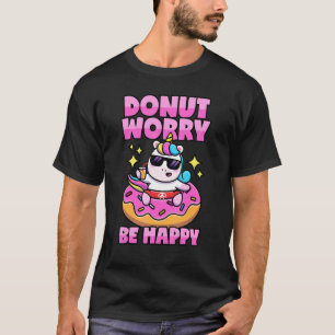 Camiseta Rosquinha Preocupada Seja Feliz Jogo do Unicórnio