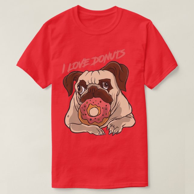 Camiseta Rosquinha Pug (Frente do Design)