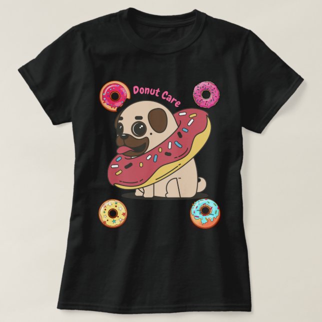 Camiseta Rosquinha Pug (Frente do Design)