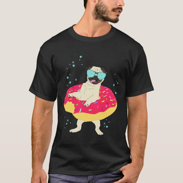 Camiseta rosquinha pug - salva-vidas Clássico  691 (Frente)