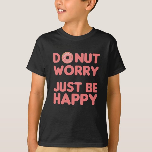 Camiseta Rosquinha Pun Comida Engraçada Rosa Cheio (Frente)