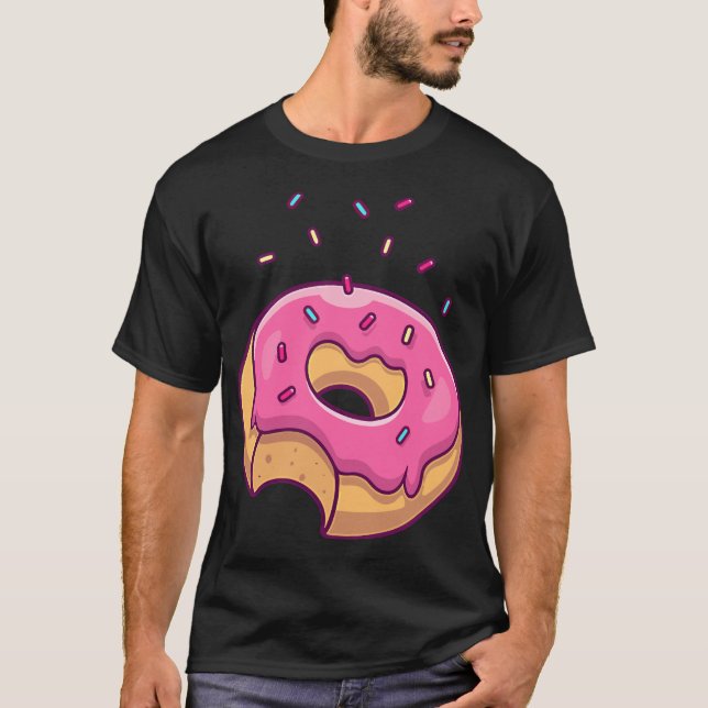 Camiseta Rosquinha rosa aspersor de bolso de  (Frente)