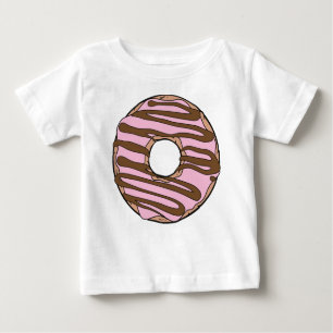 Camiseta Rosquinha Rosa, Castanho, Chocolate, Icagem, Glacé