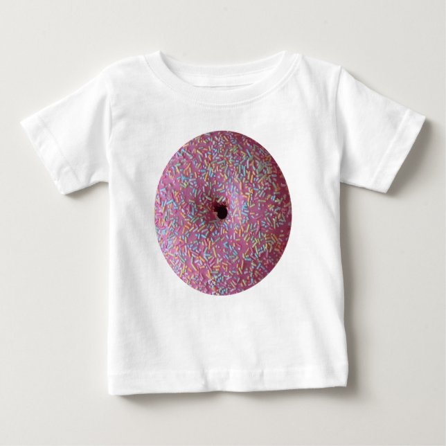 Camiseta Rosquinha rosa com aspersores (Frente)