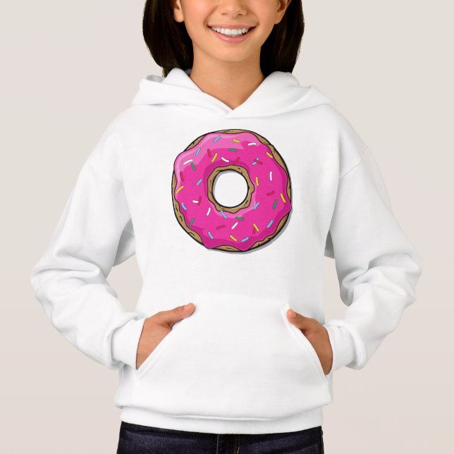 Camiseta Rosquinha Rosa, Nozes, Ícos, Prensas, Glacé (Frente)