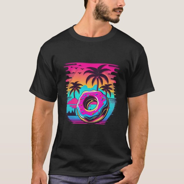 Camiseta Rosquinha Synthwave 80s Estética retrowave 1 (Frente)