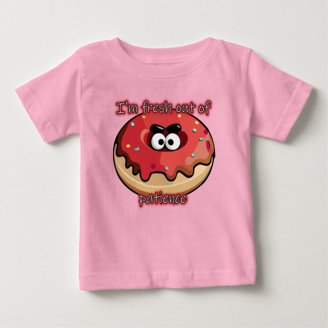 Camiseta Rosquinha zangada: Fresca da paciência (Frente)